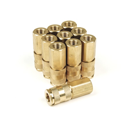 Primefit XP Series Hi Flow 6-Ball Coupler 1/4" x 1/4" Female Brass XHC1414FB6-B10-P